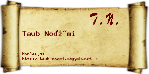 Taub Noémi névjegykártya